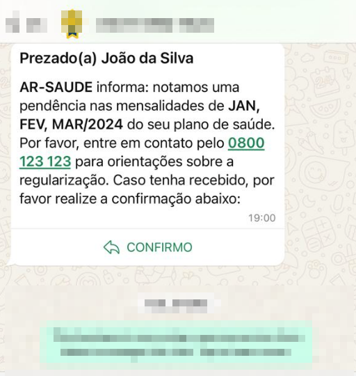 Exemplo WhatsApp com Template Personalizado